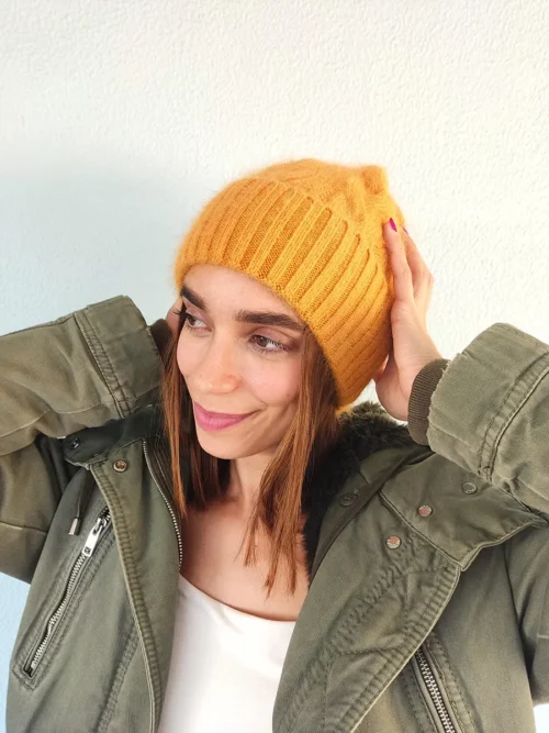 BEANIES-0018 (3) Μονόχρωμο Σκουφί με Σχέδιο Πλεξούδες - 2 αποχρώσεις | CHRISARTI