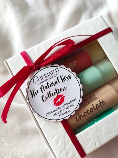 The Natural Kiss Collection - Σετ 5 Χειροποίητα Lip Balms από 100% Φυσικά Συστατικά | CHRISARTI