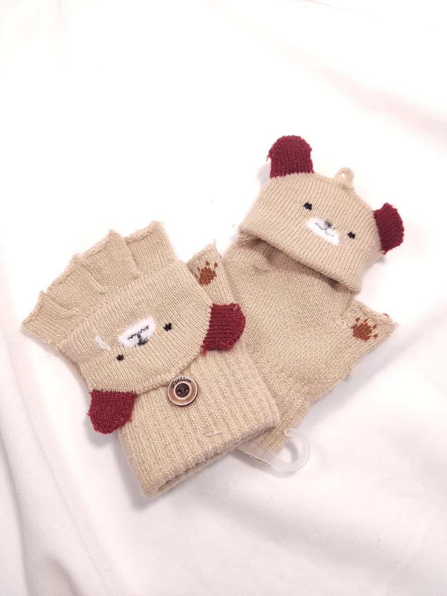 Παιδικά Γάντια με Σχέδιο Αρκουδάκι – Ζεστά, Μαλακά και Παιχνιδιάρικα για μικρά χεράκια | CHRISARTI