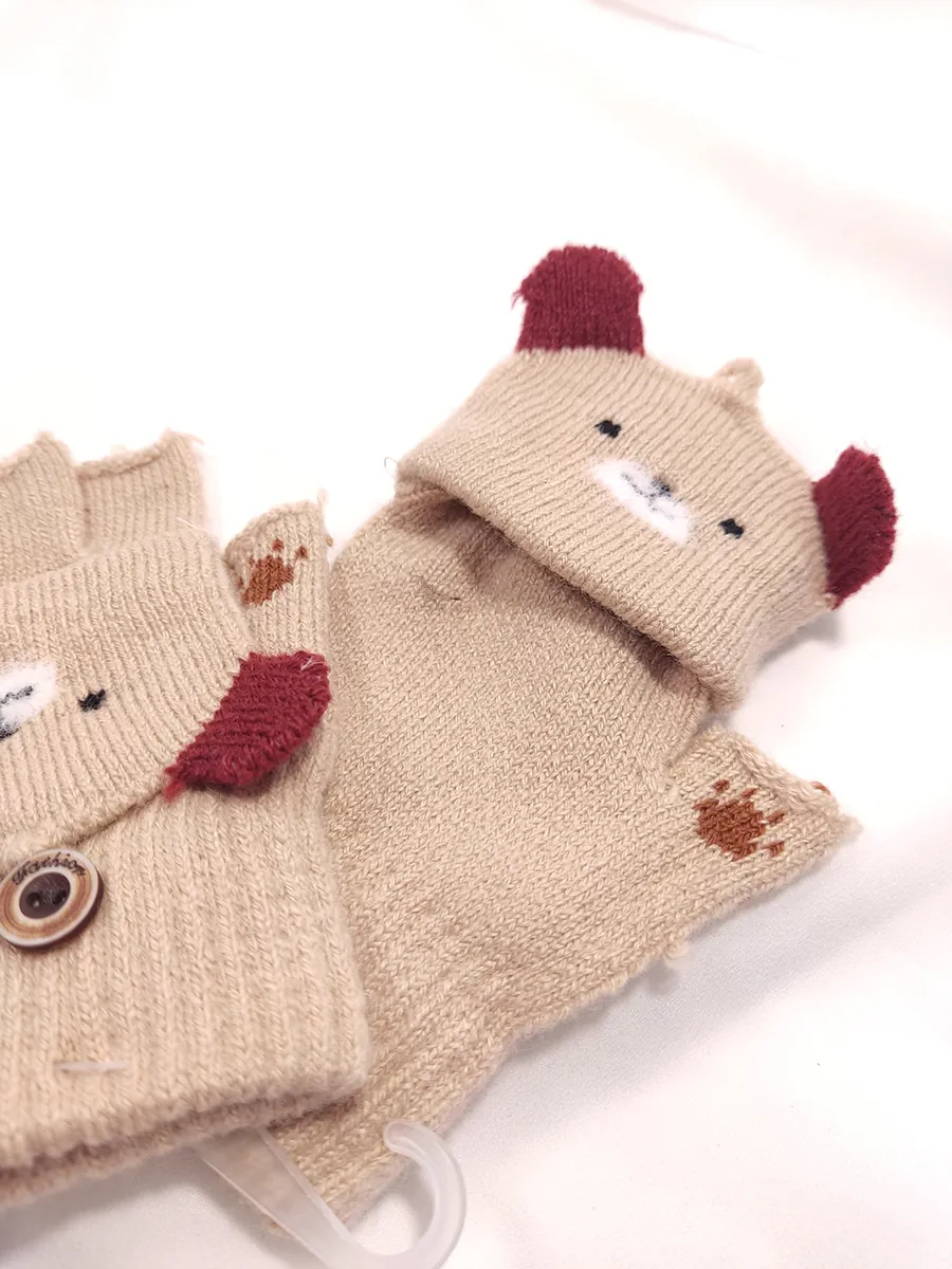 Παιδικά Γάντια με Σχέδιο Αρκουδάκι – Ζεστά, Μαλακά και Παιχνιδιάρικα για μικρά χεράκια | CHRISARTI