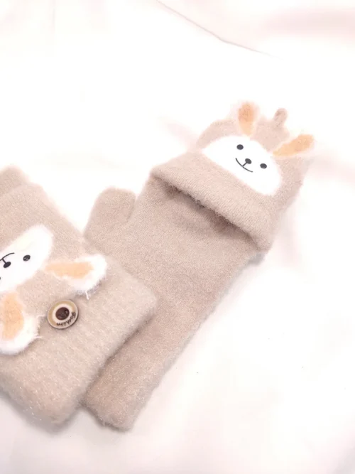 KIDSGLOVES-0003 (1) Παιδικά Γάντια με Σχέδιο Λαγουδάκι – Ζεστά, απαλής υφής και γεμάτα φαντασία | CHRISARTI