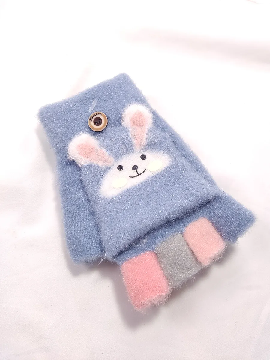 KIDSGLOVES-0003 (4) Παιδικά Γάντια με Σχέδιο Λαγουδάκι – Ζεστά, απαλής υφής και γεμάτα φαντασία | CHRISARTI