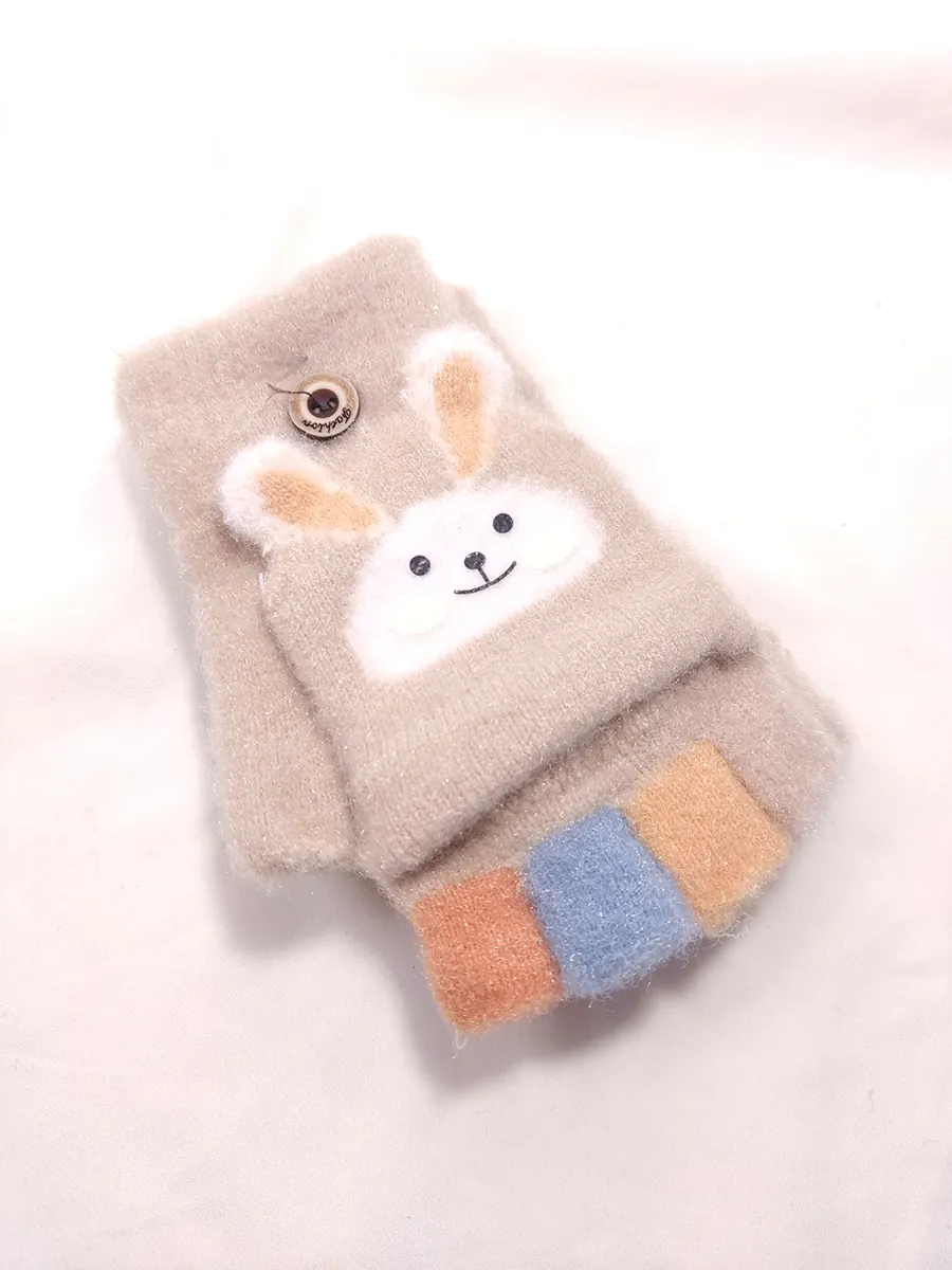 KIDSGLOVES-0003 (5) Παιδικά Γάντια με Σχέδιο Λαγουδάκι – Ζεστά, απαλής υφής και γεμάτα φαντασία | CHRISARTI