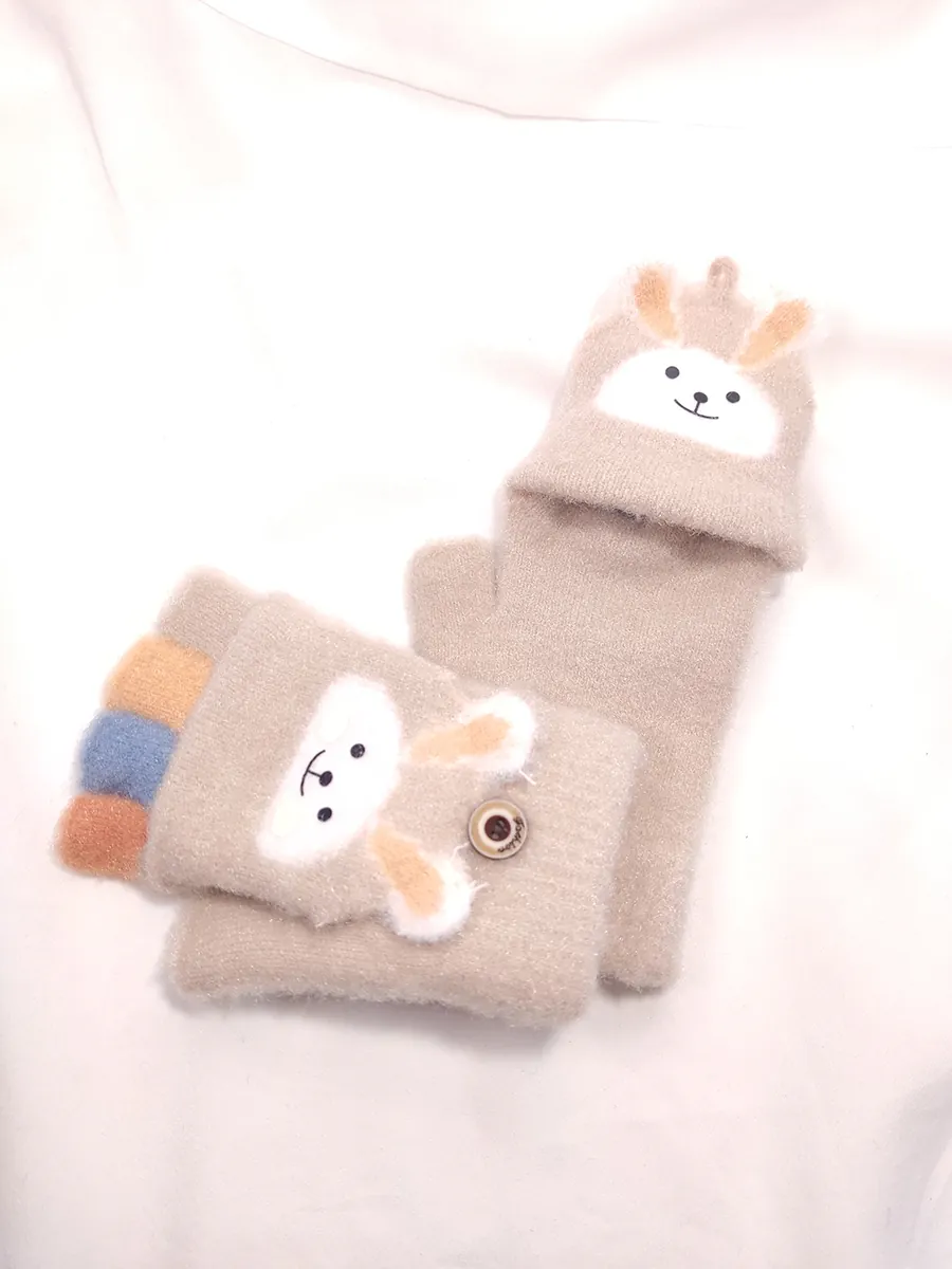 KIDSGLOVES-0003 (6) Παιδικά Γάντια με Σχέδιο Λαγουδάκι – Ζεστά, απαλής υφής και γεμάτα φαντασία | CHRISARTI