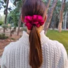 Χειροποίητο Βελούδινο Scrunchie σε Μπορντό Χρώμα – Μέγεθος Large