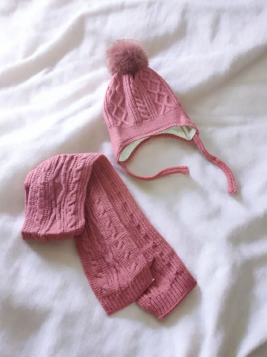 SETKIDSBEANIES&SCARVES-0001 (5) Μονόχρωμο Παιδικό Σετ με Σκουφί και Κασκόλ με Εσωτερική Επένδυση | CHRISARTI