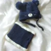 SETKIDSBEANIES&SCARVES-0002 (5) Παιδικό Σετ Σκουφί και Λαιμός με Σχέδιο Αρκουδάκι και Φούντες – Ζεστή και Γλυκιά Επιλογή | CHRISARTI