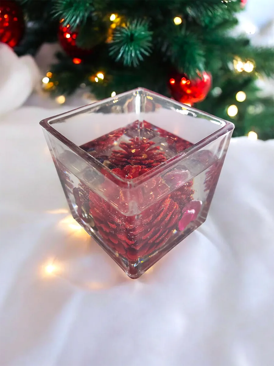 Χειροποίητο Γυάλινο Ρεσό με Υγρό Γυαλί & Ενσωματωμένη Διακόσμηση | CHRISARTI
