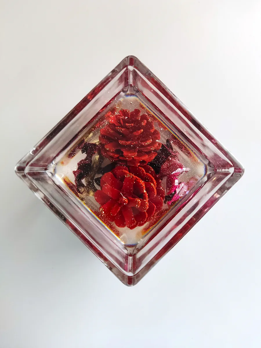 Χειροποίητο Γυάλινο Ρεσό με Υγρό Γυαλί & Ενσωματωμένη Διακόσμηση | CHRISARTI