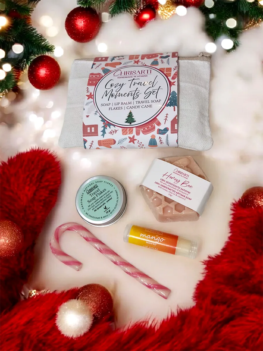Cozy Travel Moments Set | Χειροποίητο Σετ Περιποίησης Ταξιδιού από Φυσικά Συστατικά | CHRISARTI