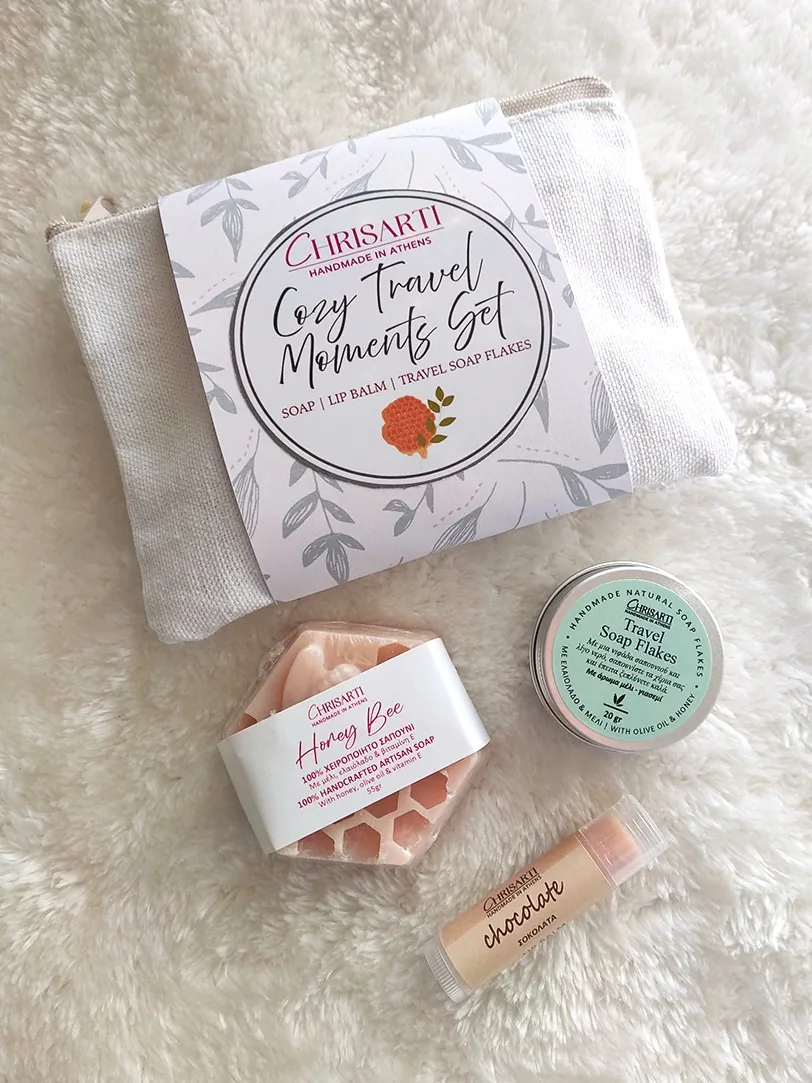 Cozy Travel Moments Set | Χειροποίητο Σετ Περιποίησης Ταξιδιού από Φυσικά Συστατικά | CHRISARTI