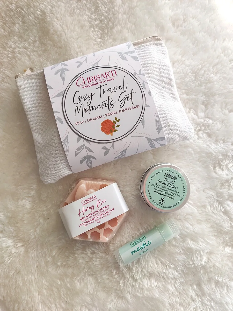 Cozy Travel Moments Set | Χειροποίητο Σετ Περιποίησης Ταξιδιού από Φυσικά Συστατικά | CHRISARTI