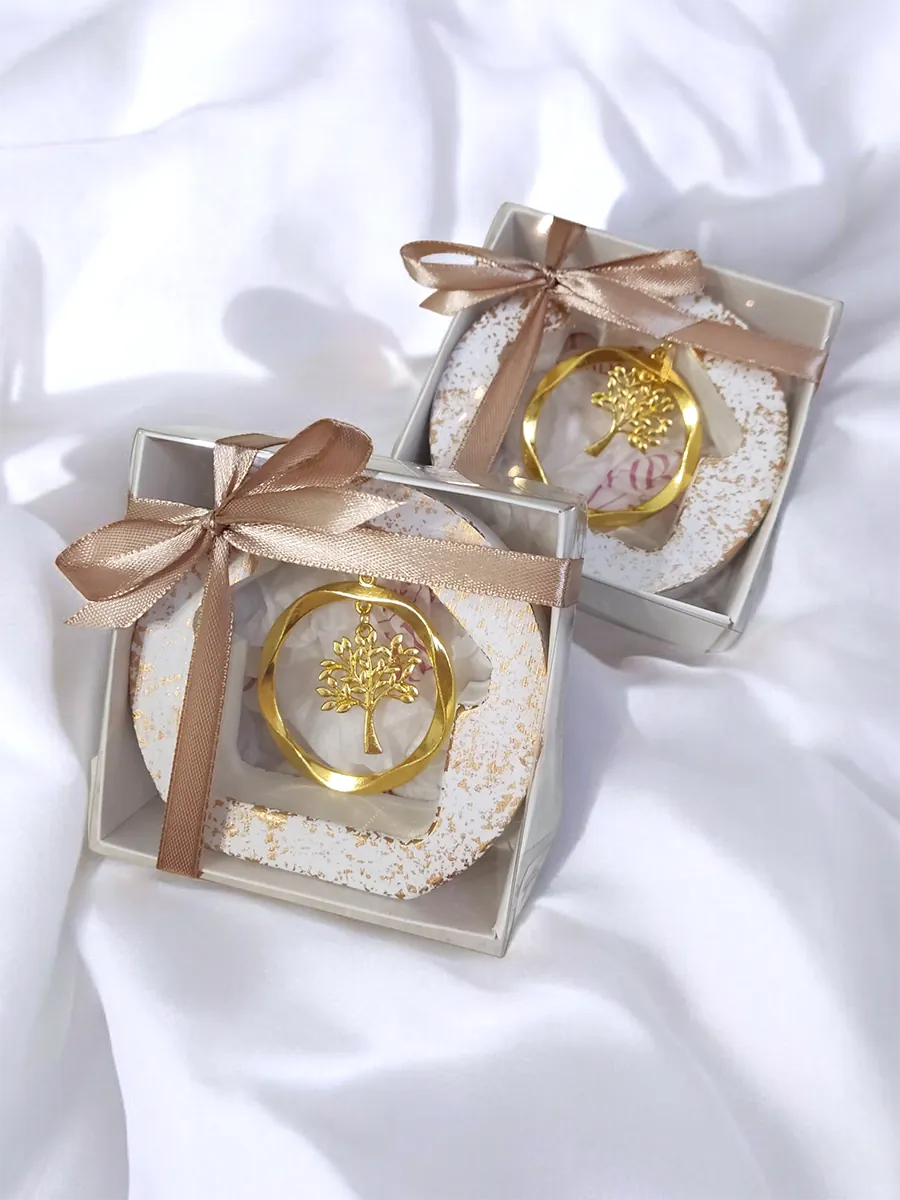 Κεραμικό Διακοσμητικό Σπίτι με Χρυσό Δέντρο της Ζωής | CHRISARTI