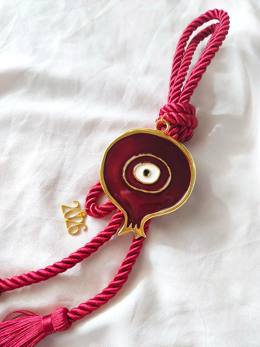 Χειροποίητο Κρεμαστό Γούρι Ρόδι με Μάτι 2026 | CHRISARTI