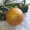 XMAS25-0024 (1) Χειροποίητες Χρυσές Χριστουγεννιάτικες Μπάλες 10cm | CHRISARTI