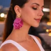 Statement Drop Earrings Lila - Pink Aura