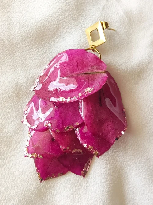 Statement Drop Earrings Lila - Pink Aura