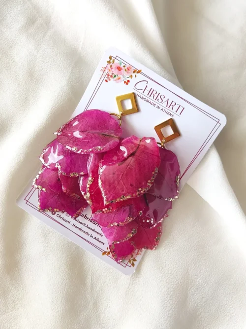 Statement Drop Earrings Lila - Pink Aura