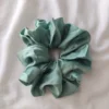 Scrunchie Λάστιχο μαλλιών λεπτό σατέν βεραμάν Large