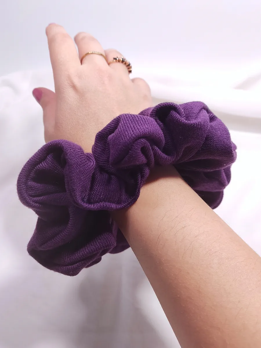 SCRUNCHIES-0083 (1) Χειροποίητο Scrunchie σε Μοβ Χρώμα – Μέγεθος Large