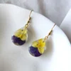 Drop Earrings Evelia – Tear Shape Floral & Leaf