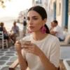 Statement Drop Earrings Lila - Pink Aura