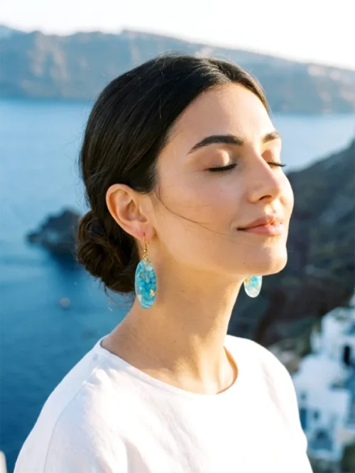 07 Drop Earrings Nerina – Turquoise Aura