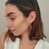 Drop Earrings Ophelia – Pink & Red Buds
