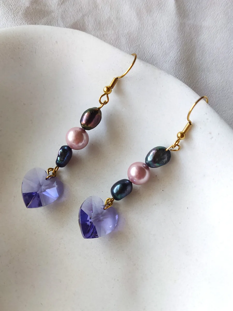 Drop Earrings Nymeria - Midnight Pearl