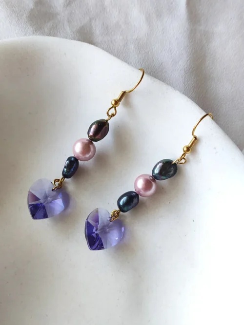 Drop Earrings Nymeria - Midnight Pearl