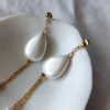 Statement Drop Earrings Calypso - Pearl White
