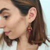 Drop Earrings Ophelia – Pink & Red Buds