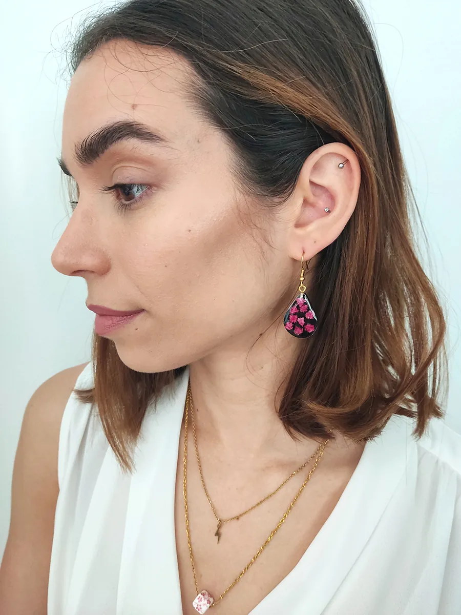 Drop Earrings Gigi – Midnight Bloom