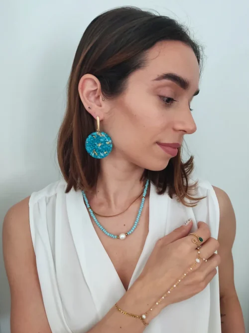Drop Earrings Tessa – Turquoise Spark