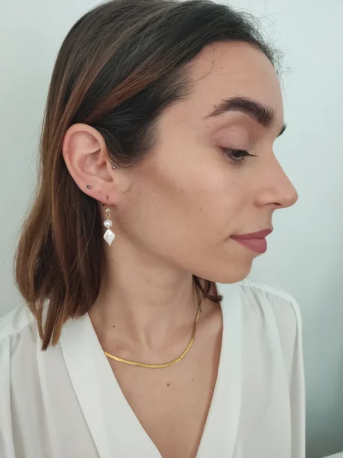 Drop Earrings Selene – Pearl Lumière