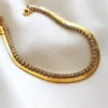 Ατσάλινο Διπλό Βραχιόλι Ριβιέρα‑Snake με Διάφανα Κρύσταλλα | CHRISARTI
