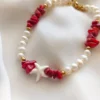Anklet Calista – Coral Sunset