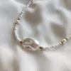 Necklace Lise - White & Gold