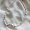 Necklace Lise - White & Gold