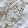 Necklace Lise - White & Gold