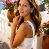 Stud Earrings Kaia – Turquoise Glow