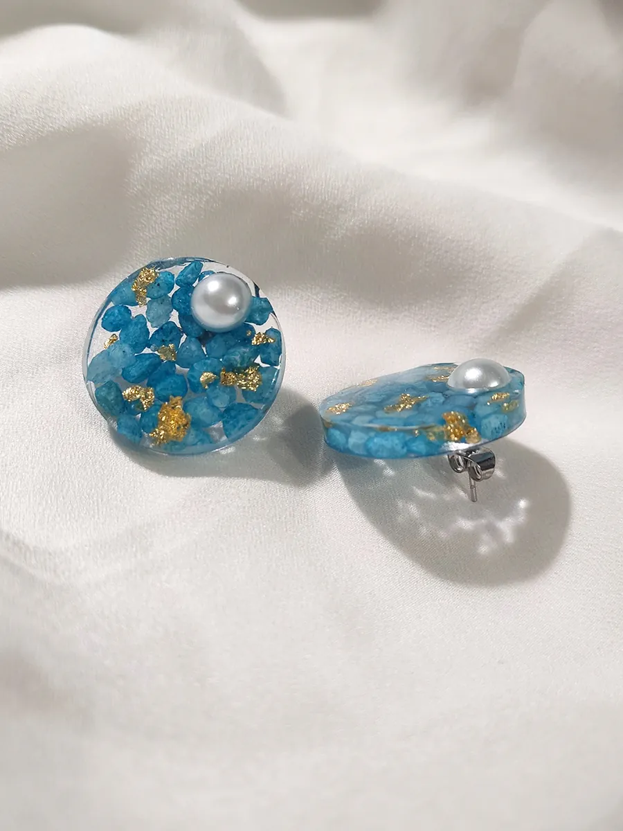 Stud Earrings Kaia – Turquoise Glow
