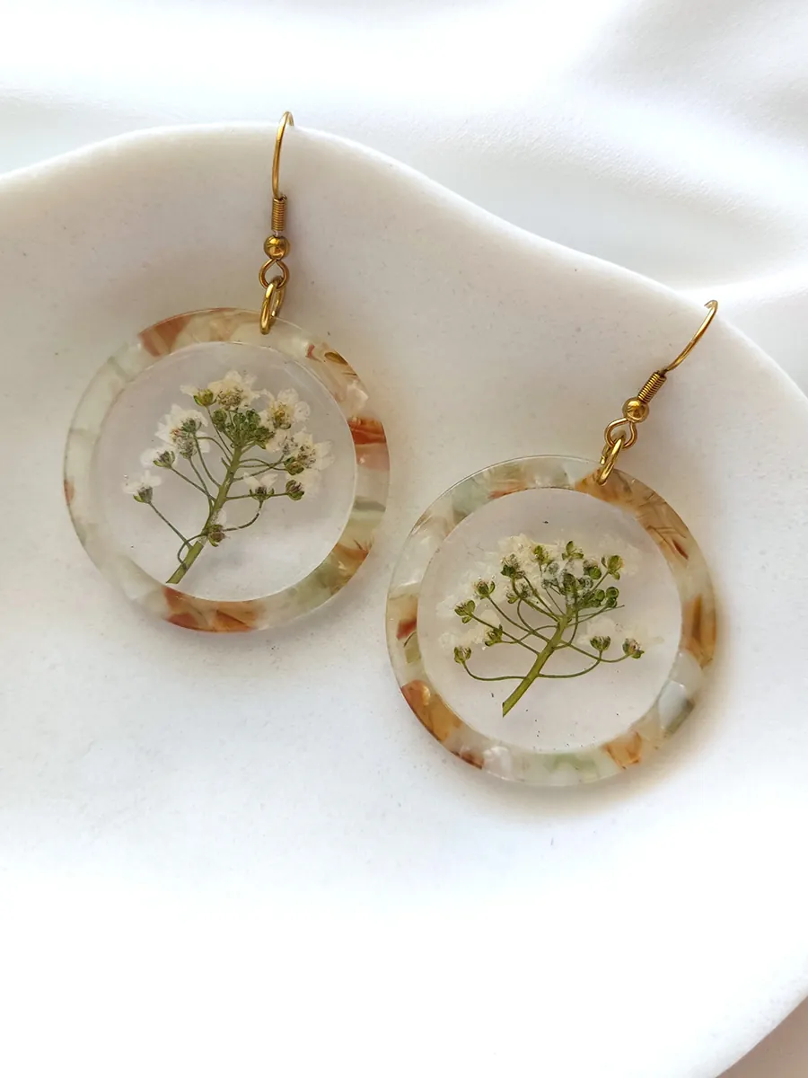 Drop Earrings Vesper – Floral Mosaic