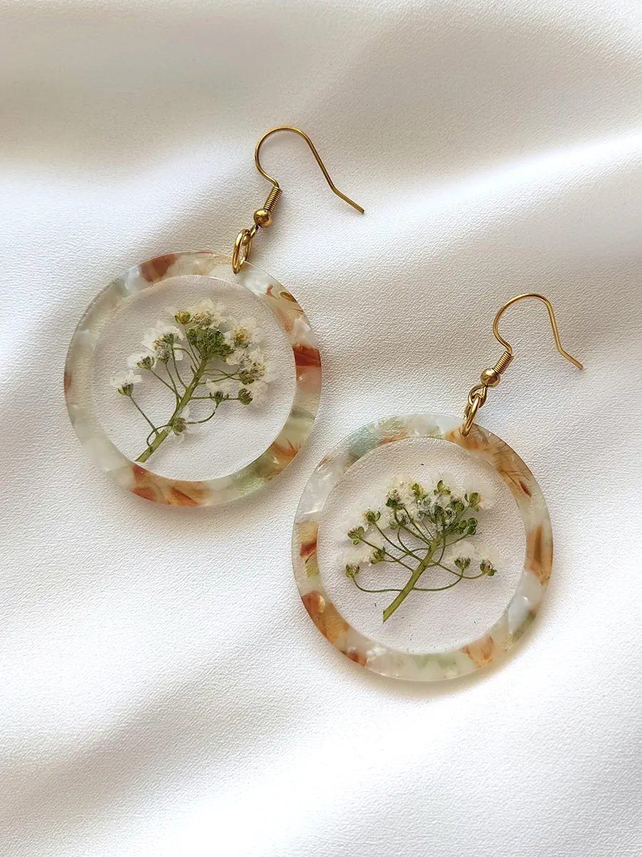 Drop Earrings Vesper – Floral Mosaic