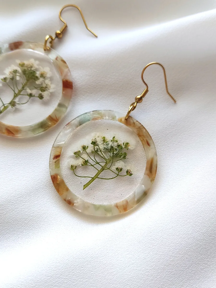 Drop Earrings Vesper – Floral Mosaic